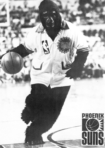 The Gorilla performing on court